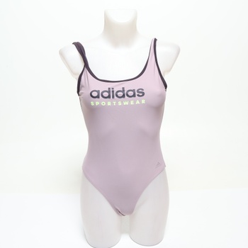 adidas dámské sportovní plavky do U-back Badeanzug, Preloved Fig/Aurora Black, 34