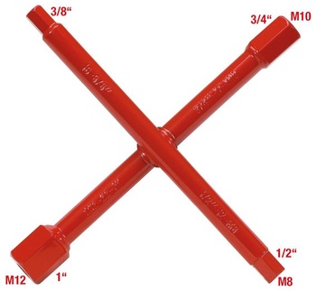 KS Tools 116.6000 Sanitární křížový klíč, 7 funkcí