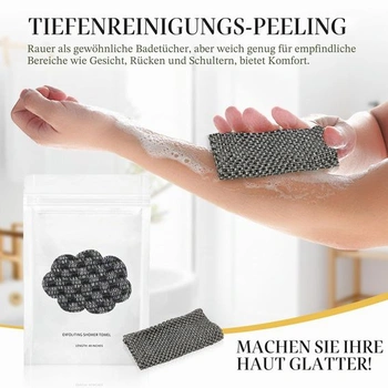Exfoliačná osuška, antibakteriálna sprchová osuška, 48 extra dlhých sprchových hubičkových žiniek