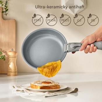 14dílná sada nádobí s poklicí pro indukci N9102IH, šedá - N