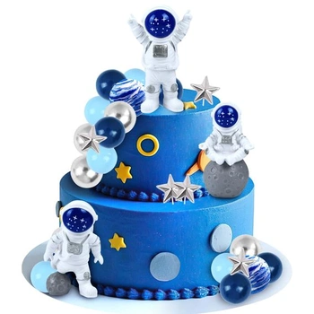 Dekorace na dorty s astronauty, 25 kusů, vesmírná dekorace…