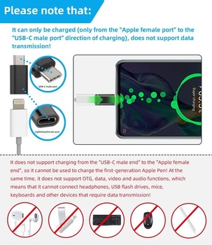 Adaptér zoyuzan USB-C na Lightning (3 ks) pro iPhone, Huawei, Xiaomi, Redmi, Google, Samsung, LG,