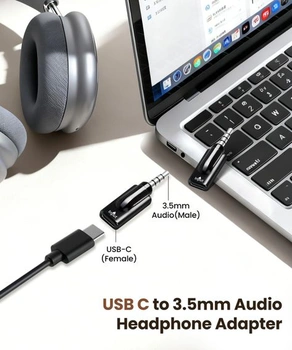 Adaptér z USB-C na 3,5mm jack pro sluchátka cf-3.5mmm-black