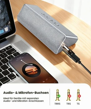 Adaptér z USB-C na 3,5mm jack pro sluchátka cf-3.5mmm-black