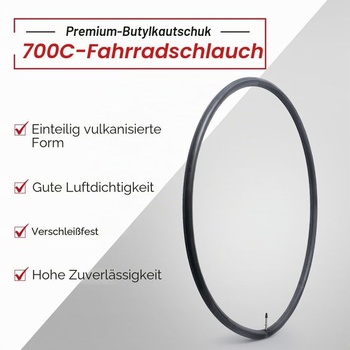 Vnútorná duša do kolesa 700x25/32C kompatibilná s dušami 28x1.00, 700x25C, 28x1.10, 700x30C, 28x1.25,