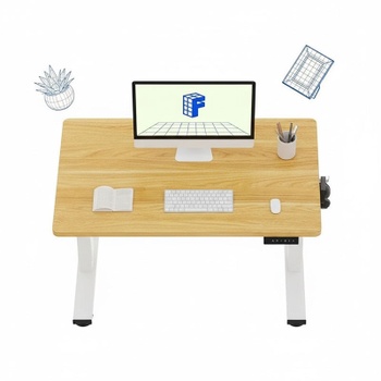 Výškovo nastaviteľný stôl QE1M-4024-EUV4 maple, 120 x 60 cm - N
