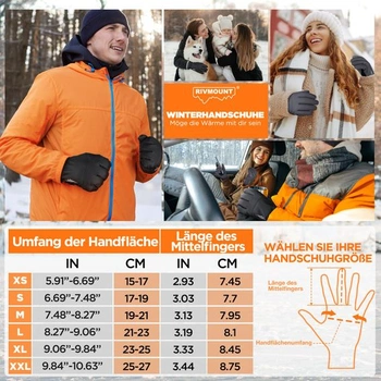 Zimné rukavice rivmount Termo rukavice Teplé dotykové lyžiarske rukavice S 802-šedé