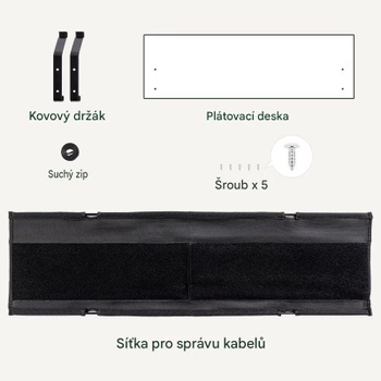 Sieťka pre správu káblov CMP027, nosnosť 3 kg, čierna - N