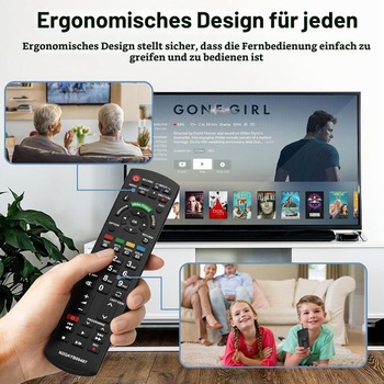 Diaľkový ovládač Tobfit pre televízory Panasonic, univerzálna náhrada N2QAYB000487 pre diaľkový