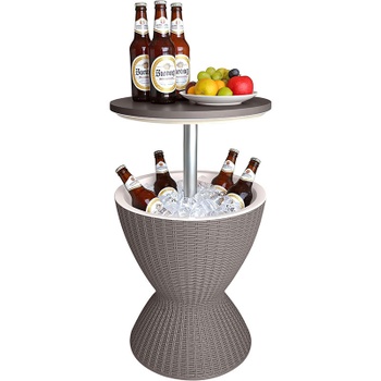 Odkladací stolík 10053467_127, s funkciou chladenia, 30 l, 82 x 48,5 x 48,5 cm, béžový - N