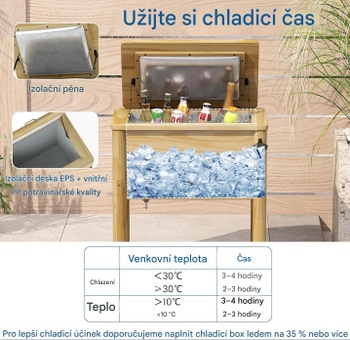 Chladiaci box YA23678YLFR, udrží jedlo chladné po dobu 2-4 hodín, 51 l, prírodný - N