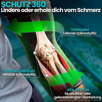 Bandáž na loket NativoDex, tenisový loket, pro muže a ženy, golfový loket zelený XL