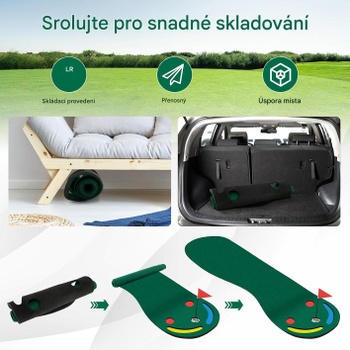 Golfová podložka B0CMLSV84Y, 300 x 95 cm, zelená - N