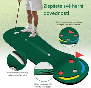 Golfová podložka B0CMLSV84Y, 300 x 95 cm, zelená - N
