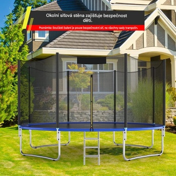 Sieť na záhradnú trampolínu TW10021, Ø 427 cm, výška siete 180 cm, čierna - N