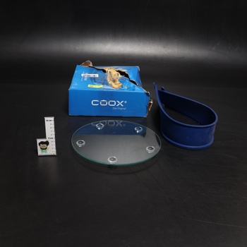 coox springform pekáč so sklenenou servírovacou doskou a sklenenými nožičkami Ã¼Ë 26 cm v modrej