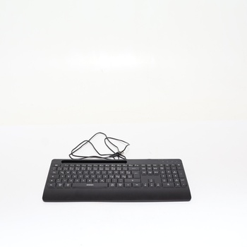 Káblová klávesnica Seenda s podsvietením, ergonomická klávesnica s držiakom na telefón a opierkou