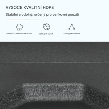 Podstavec na slnečník 84D-199V00BK, nosnosť až 124 kg, čierny - N