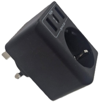 Cestovný adaptér XT-8018, vysokorýchlostný port USB C, set 10 ks, čierny - N