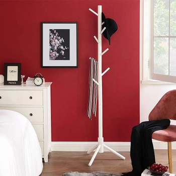 Vešiak na kabáty s 8 háčikmi RCR04WTV2, 175 cm, biely - N
