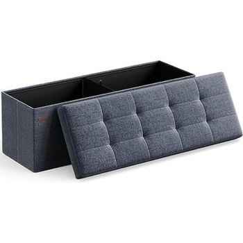 Úložný taburet LSF077Q01V2, 110 x 38 x 38 cm, nosnosť 300 kg, džínsová modrá - N
