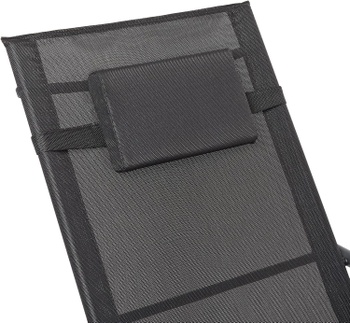 Záhradné hojdacie kreslo s opierkou hlavy M1038020803, nosnosť 160 kg, čierne - N