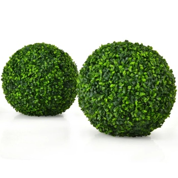 Sada 2 umelých topiary gulí HZ10558GN-2, 40 cm, zelené - N
