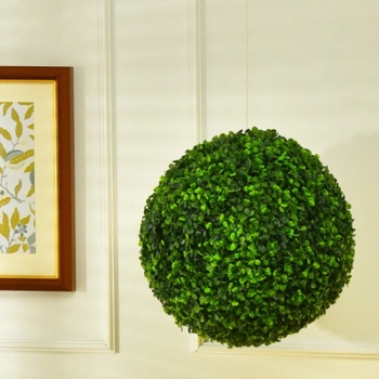 Sada 2 umelých topiary gulí HZ10558GN-2, 40 cm, zelené - N