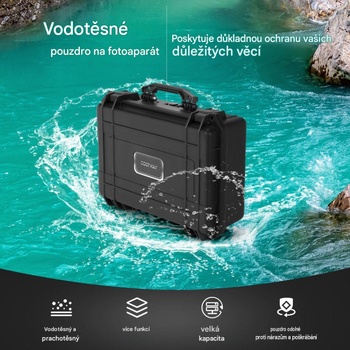 Vodotesné púzdro na fotoaparát TA10006DK, s penovou vložkou, uzamykateľné, čierne - N