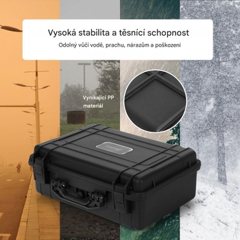 Vodotesné púzdro na fotoaparát TA10006DK, s penovou vložkou, uzamykateľné, čierne - N