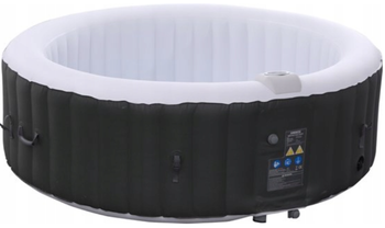 Nafukovací hydromasážní vířivka o objemu 1000 l, pro 6 osob, 2400 W, Ø 208 cm, černá - N