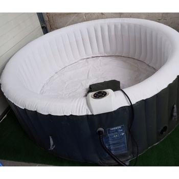 Nafukovacia hydromasážna vírivka s objemom 1000 l, pre 6 osôb, 2400 W, Ø 208 cm, čierna - N