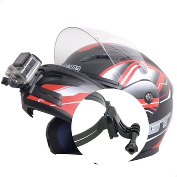 Držiak na motocyklovú helmu, popruh na motocyklovú helmu pre GoPro Hero 11, 10, 9, 8, 7, zakrivený