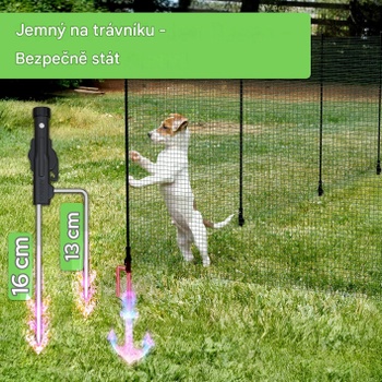 Flexibilný záhradný plot pre psov, kurčatá a malé zvieratá, 15 m, vysoký 90 cm, zelený - N