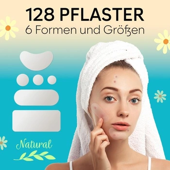 Náplasti na pupínky se směsí hydrokoloidů v 6 velikostech 128 kusů 128 náplastí