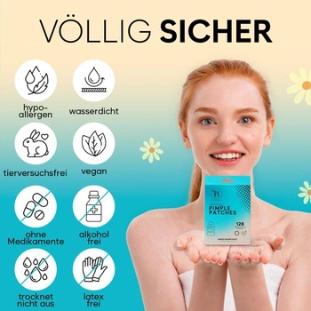 Náplasti na pupínky se směsí hydrokoloidů v 6 velikostech 128 kusů 128 náplastí