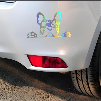 Samolepka na auto s buldočkem buldTIZIKJ