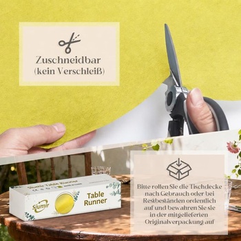 Netkaný behúň na stôl 30cm x 25m žltý, vhodný na svadby a krstiny