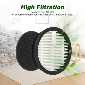Príslušenstvo k filtrom pre akumulátorový vysávač HOMPANY SmartVac 11, 3 HEPA filtre, 3 penové