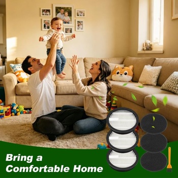 Príslušenstvo k filtrom pre akumulátorový vysávač HOMPANY SmartVac 11, 3 HEPA filtre, 3 penové