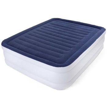 Nafukovací matrac, 203 × 152,5 × 51 cm, nosnosť až 295 kg, modro/biela - N
