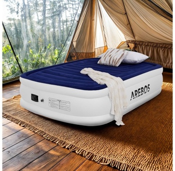 Nafukovací matrac, 203 × 152,5 × 51 cm, nosnosť až 295 kg, modro/biela - N