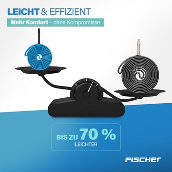 FISCHER TPU duša z plášťa 28 palcov, duša z plášťa pre cestné bicykle 18-622 až 25-622, ventil