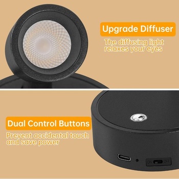 Dehobo USB dobíjacie batériové bodové svetlo s diaľkovým ovládaním - nástenné bodové svetlá, 3
