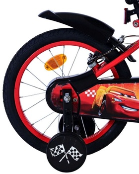 Detský bicykel s odnímateľnými opornými kolieskami, červené - N