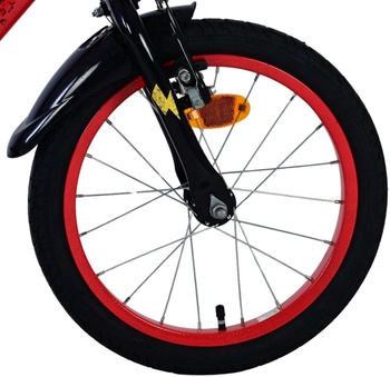 Detský bicykel s odnímateľnými opornými kolieskami, červené - N