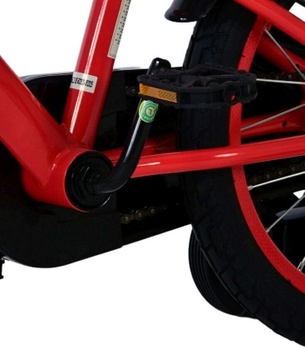 Detský bicykel s odnímateľnými opornými kolieskami, červené - N