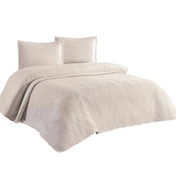 Dvojlôžková prikrývka, 230 x 250 cm, možno prať v práčke, béžová - N