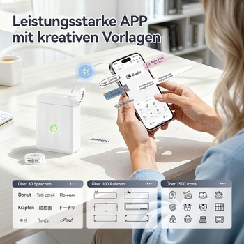 NIIMBOT D110 Upgrade tlačiareň štítkov, mini Bluetooth tlačiareň štítkov, samolepiaca tlačiareň štítkov,