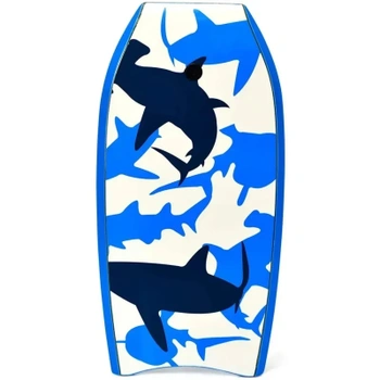 Bodyboard s motívom žralokov OP3855-M, 94 x 47 x 5,5 cm, modrý - N